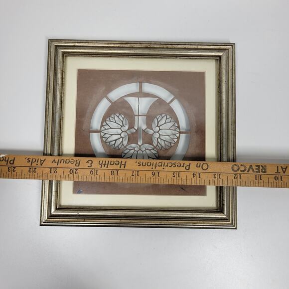 VTG Japanese Katagami Textile Stencil Family Tree Crest Fabric Pattern Monogram - Picture 10 of 16